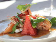 Insalata Melone Scampi E Calamari